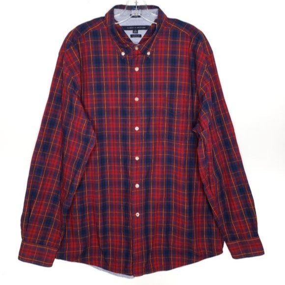 Tommy Hilfiger Other - TOMMY HILFIGER Red Plaid Classic Fit Button Down Shirt